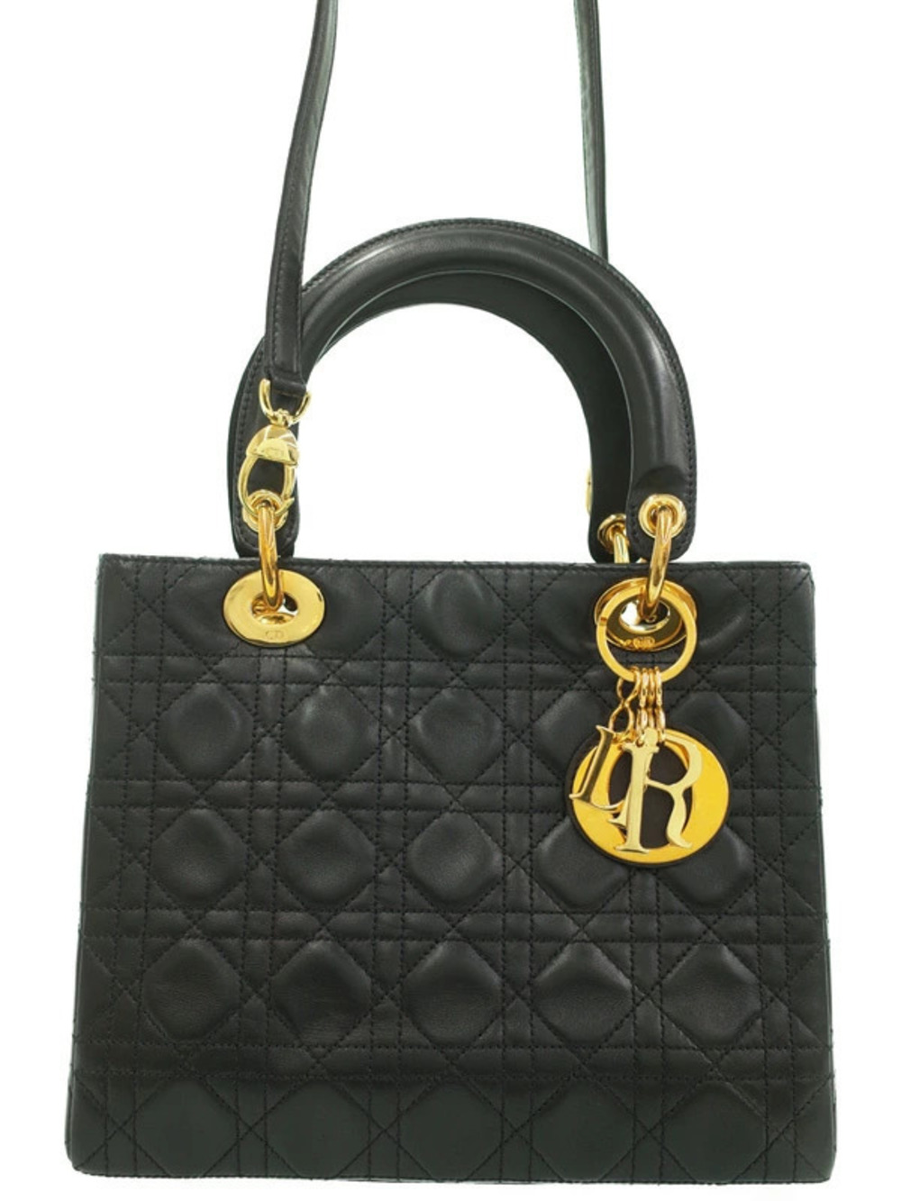 Christian Dior Cannage Quilted Lady Dior 2way bag